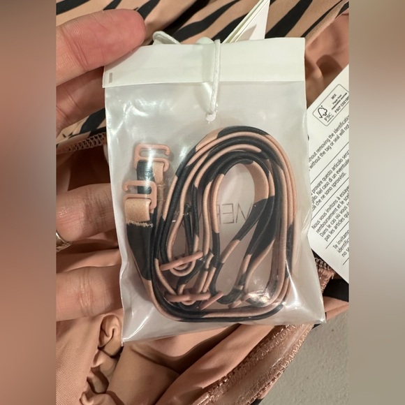 NWT Zimmermann Sculpt Link Ruched Zebra Print Bandeau Swimsuit 0 XS - Picture 11 of 13